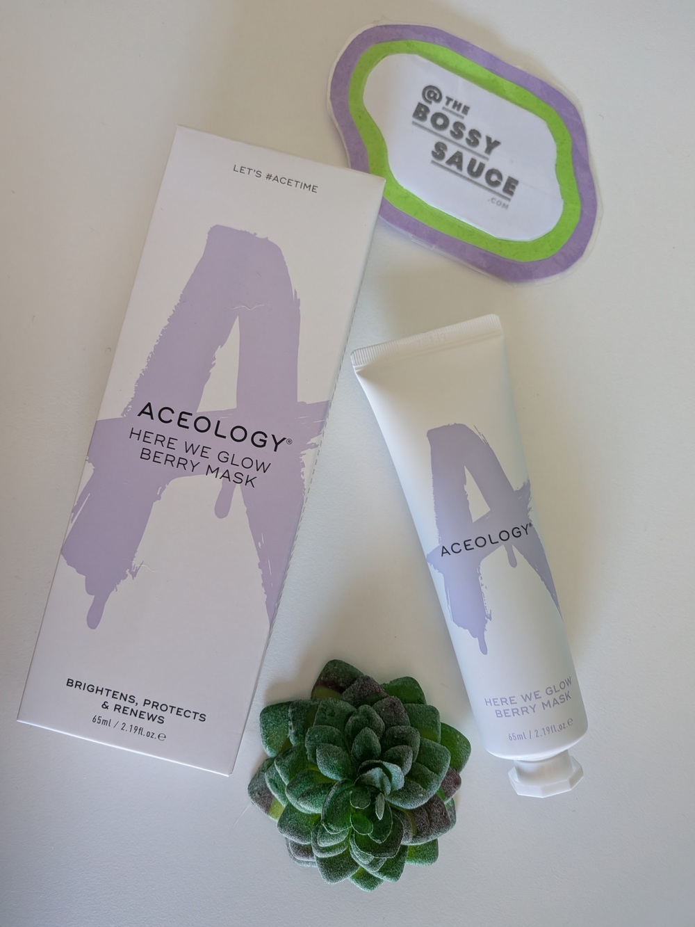 🌸 Aceology Here We Glow Berry Mask NWT 65 ML
